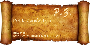 Pott Zenóbia névjegykártya